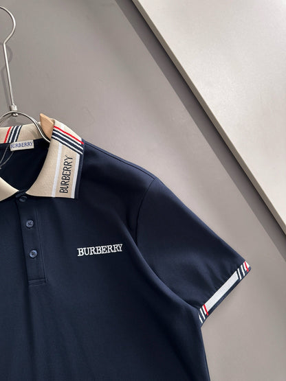 260511 New high-quality embroidered neckline jacquard patchwork design Polo shirt