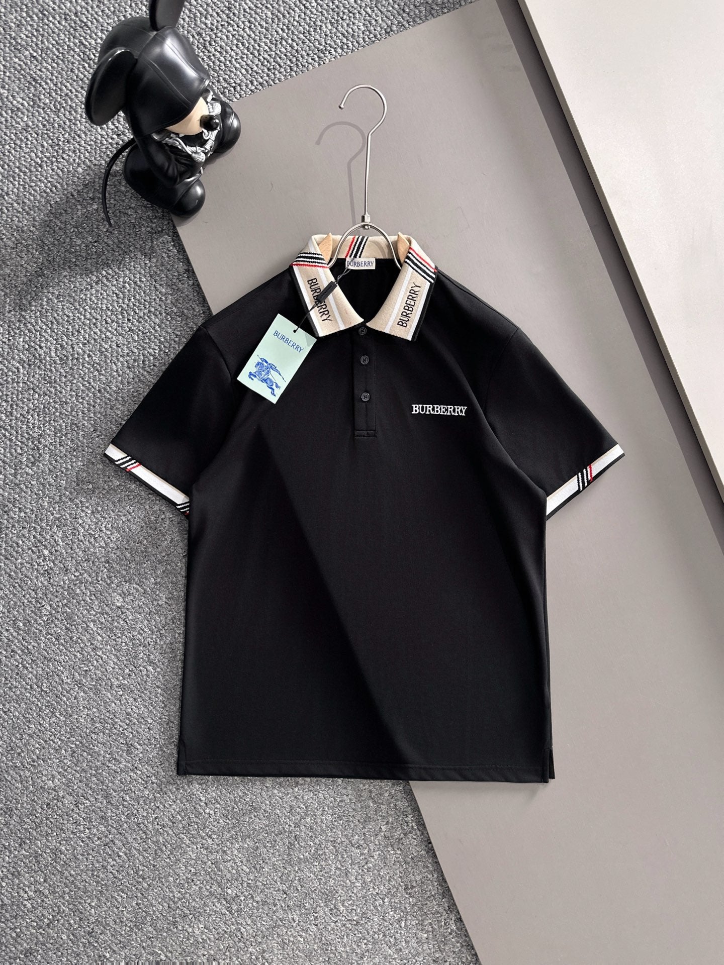 260511 New high-quality embroidered neckline jacquard patchwork design Polo shirt