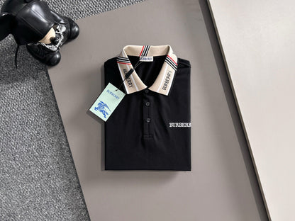 260511 New high-quality embroidered neckline jacquard patchwork design Polo shirt