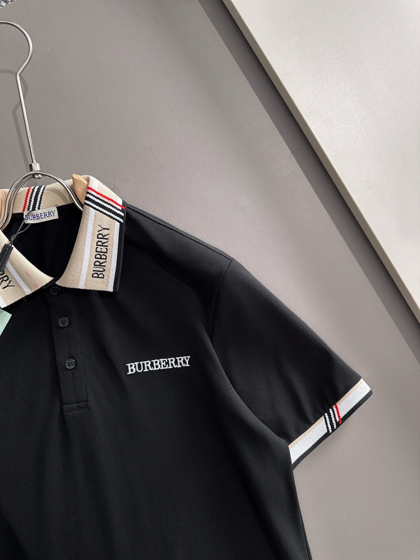 260511 New high-quality embroidered neckline jacquard patchwork design Polo shirt