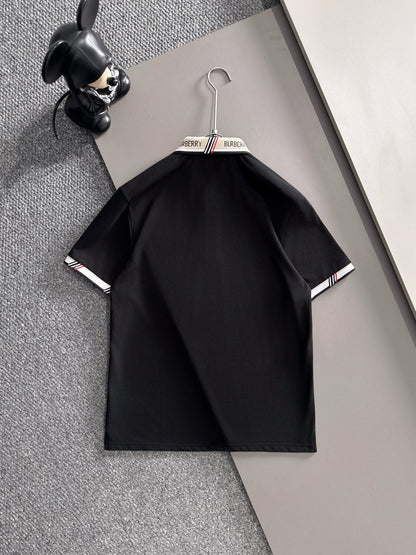 260511 New high-quality embroidered neckline jacquard patchwork design Polo shirt