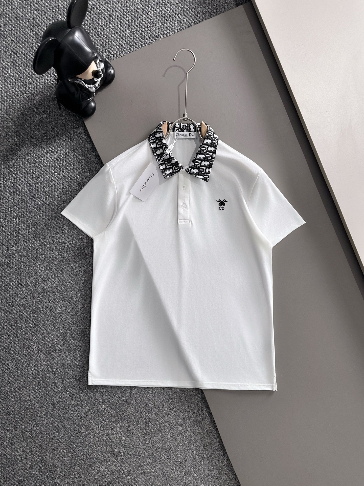 260511 New high-quality embroidered neckline jacquard patchwork design Polo shirt