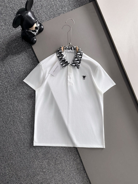 260511 New high-quality embroidered neckline jacquard patchwork design Polo shirt