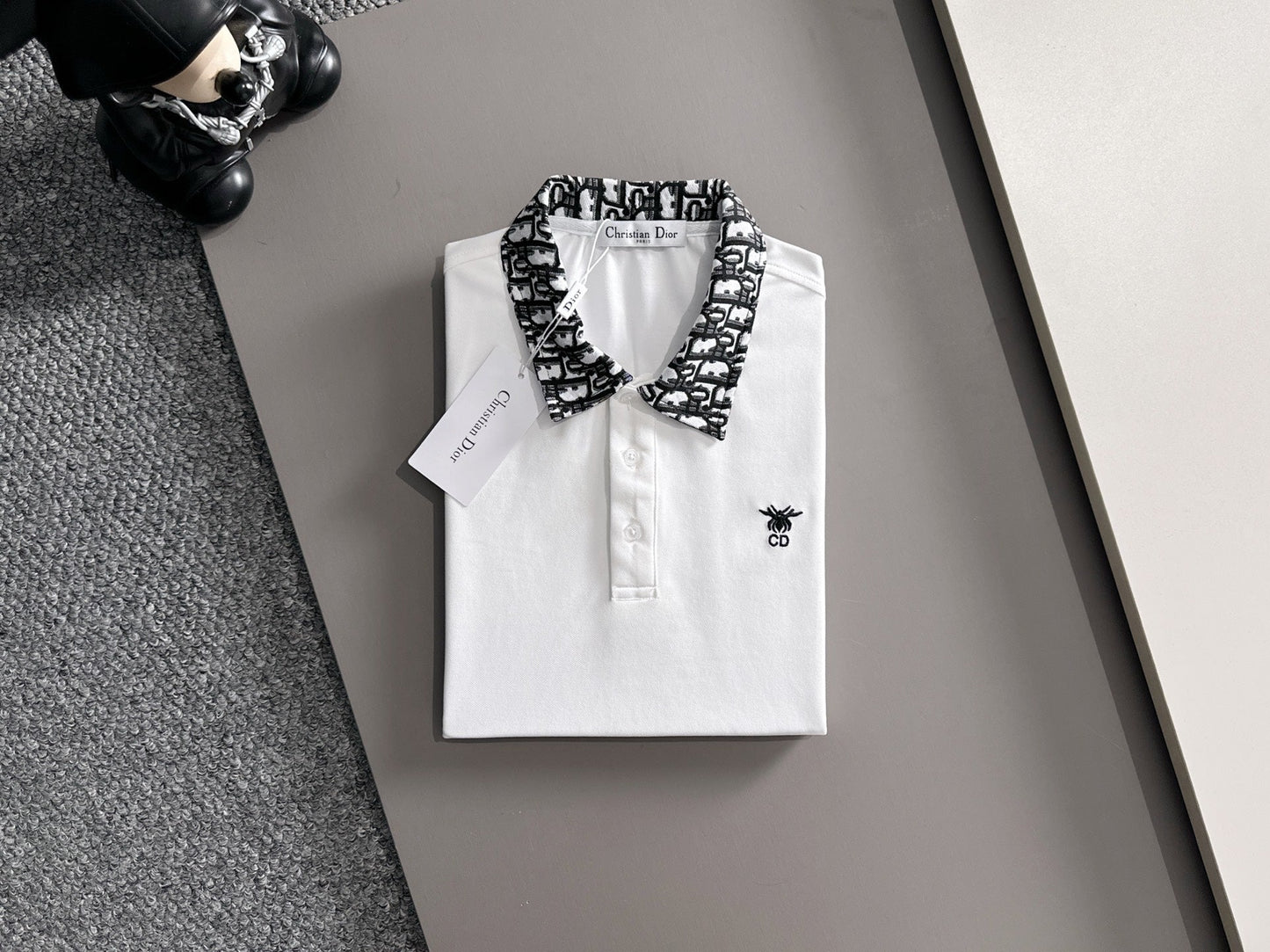 260511 New high-quality embroidered neckline jacquard patchwork design Polo shirt