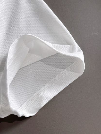260511 New high-quality embroidered neckline jacquard patchwork design Polo shirt