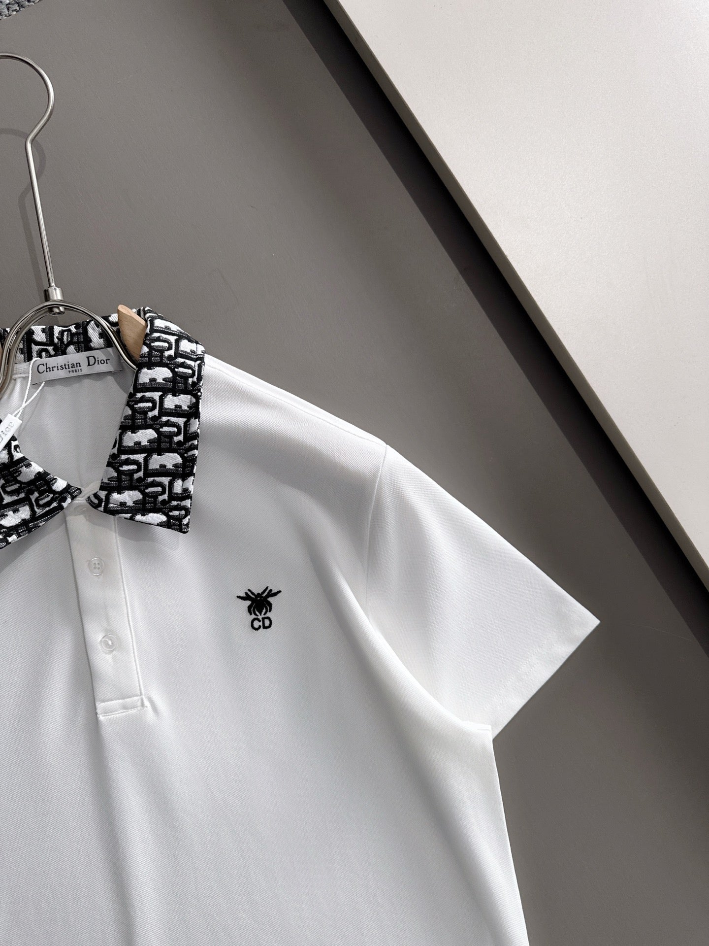 260511 New high-quality embroidered neckline jacquard patchwork design Polo shirt