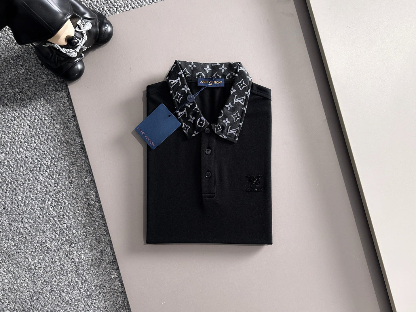 260511 New high-quality embroidered neckline jacquard patchwork design Polo shirt
