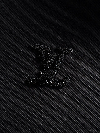 260511 New high-quality embroidered neckline jacquard patchwork design Polo shirt