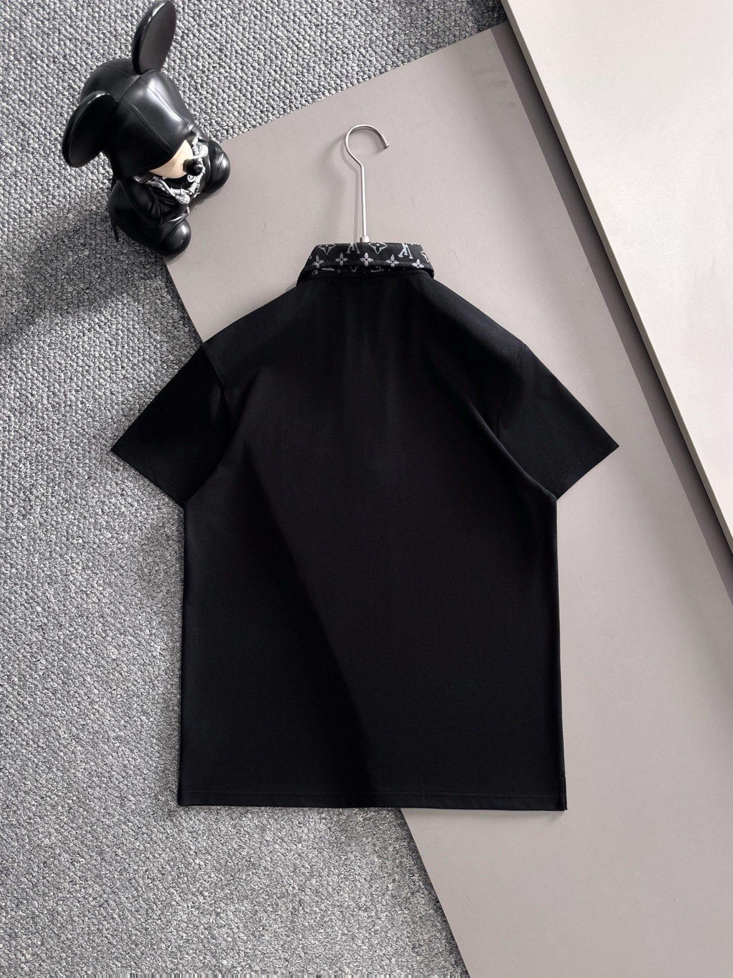 260511 New high-quality embroidered neckline jacquard patchwork design Polo shirt