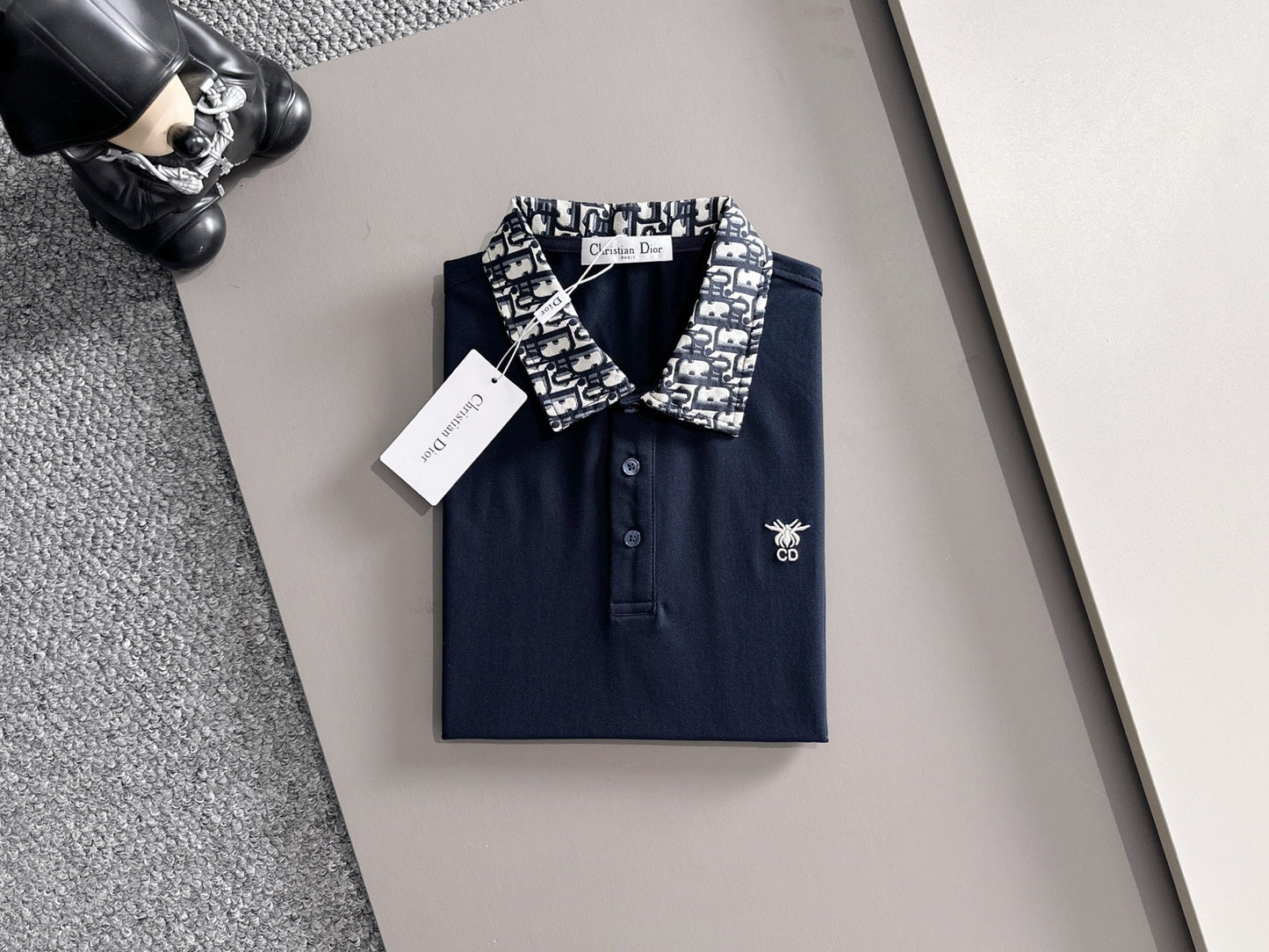 260511 New high-quality embroidered neckline jacquard patchwork design Polo shirt