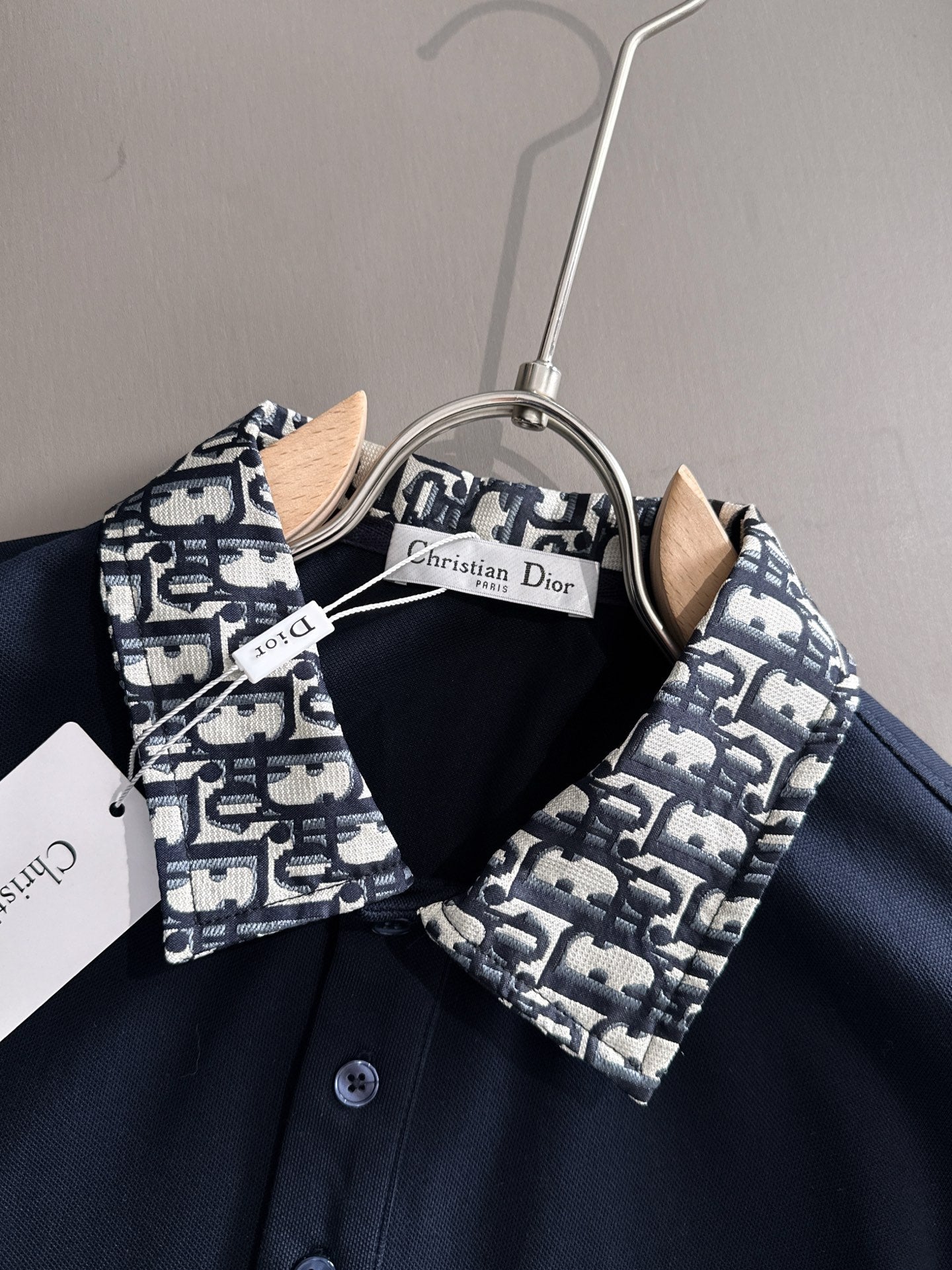 260511 New high-quality embroidered neckline jacquard patchwork design Polo shirt