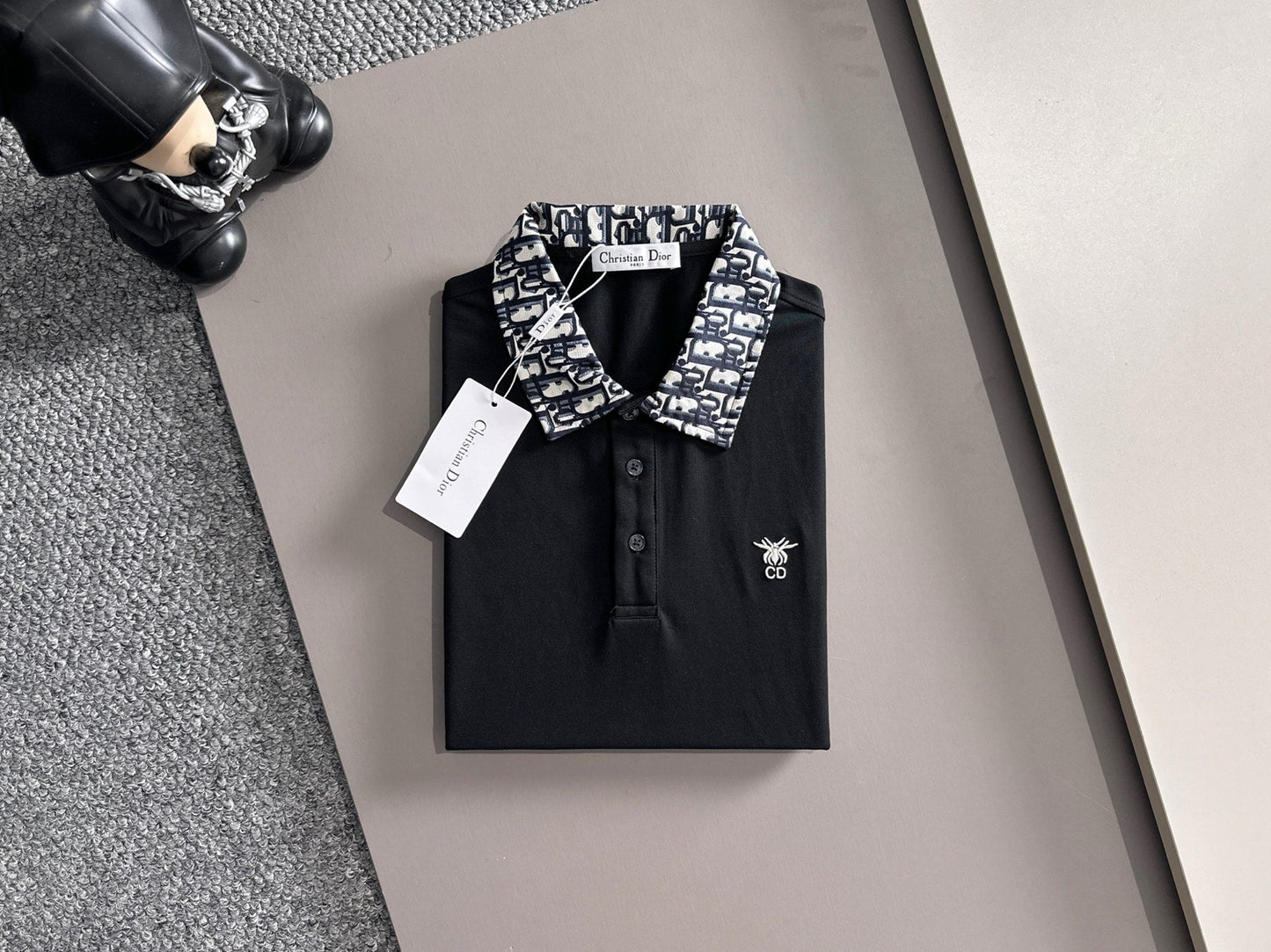 260511 New high-quality embroidered neckline jacquard patchwork design Polo shirt