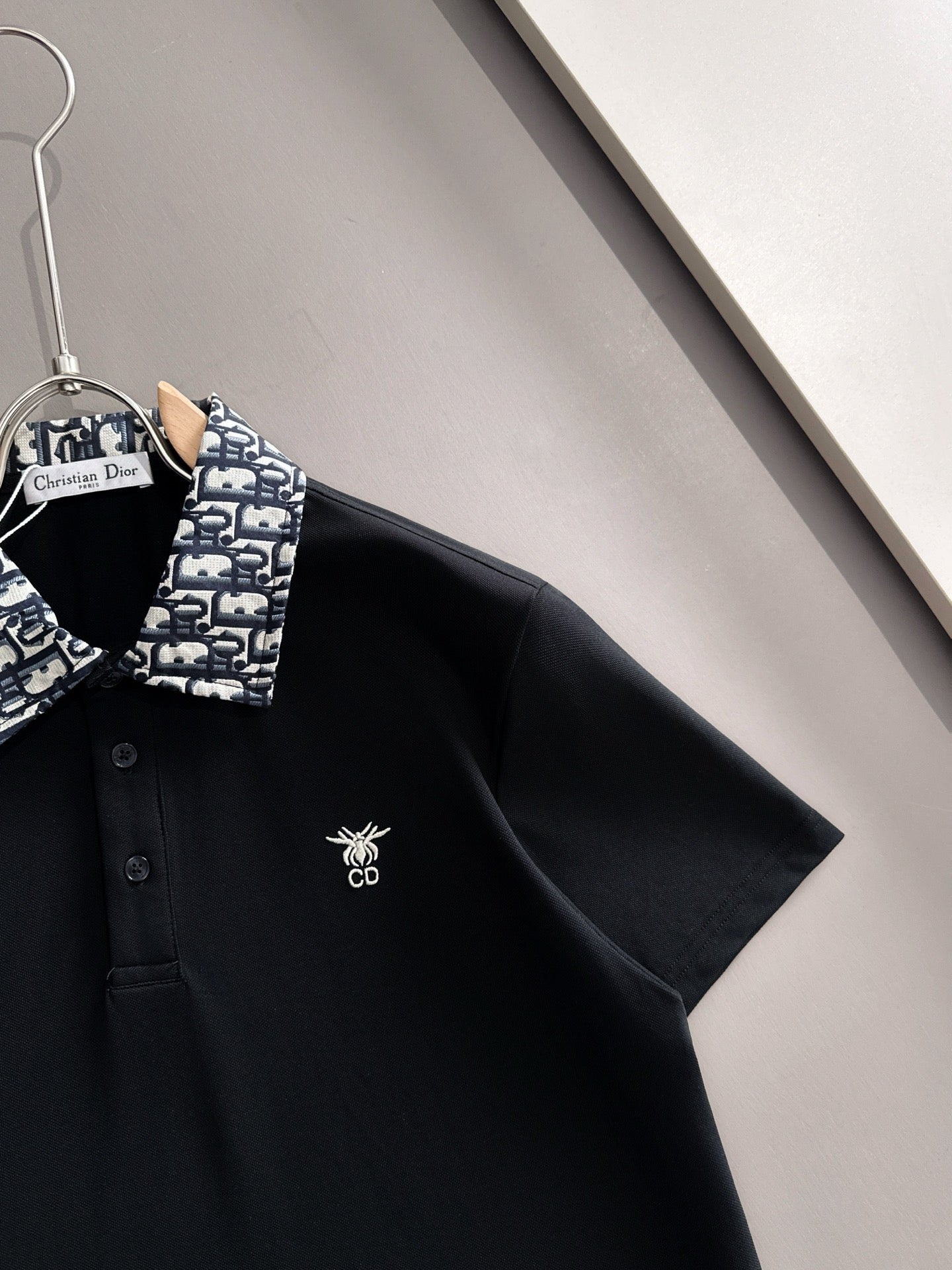 260511 New high-quality embroidered neckline jacquard patchwork design Polo shirt