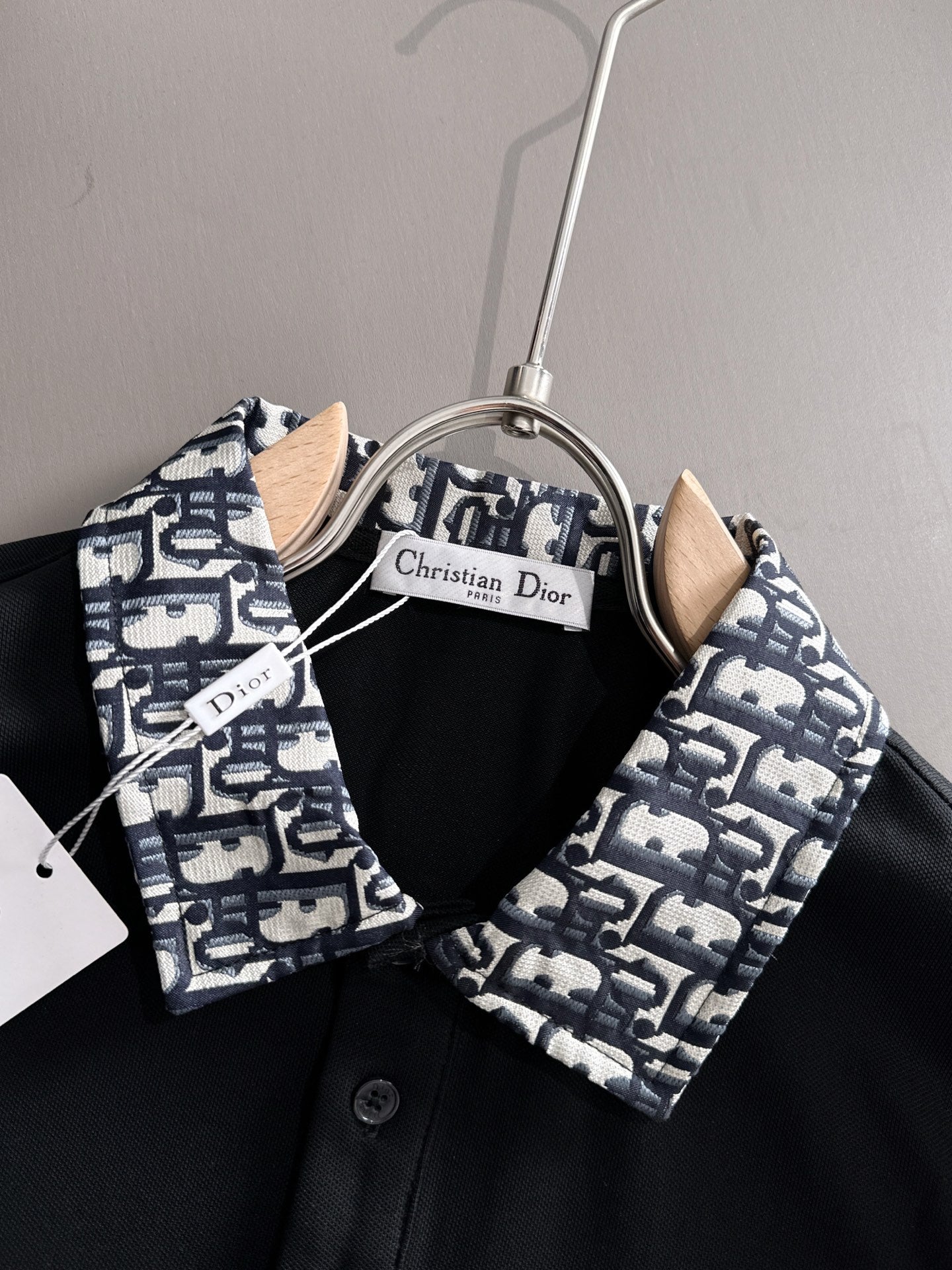 260511 New high-quality embroidered neckline jacquard patchwork design Polo shirt