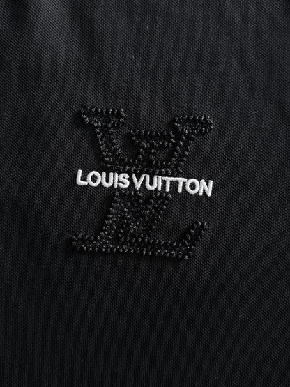 260511 New high-quality embroidered neckline jacquard patchwork design Polo shirt