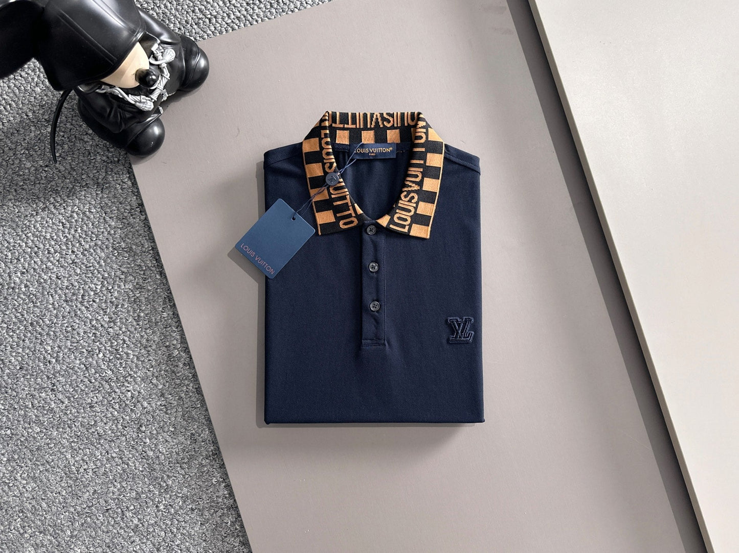 260511 New high-quality embroidered neckline jacquard patchwork design Polo shirt