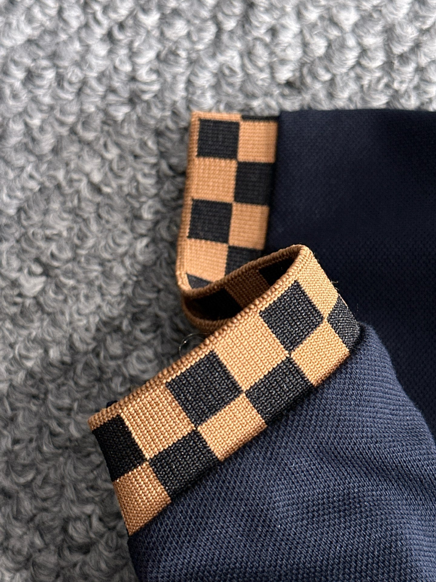 260511 New high-quality embroidered neckline jacquard patchwork design Polo shirt
