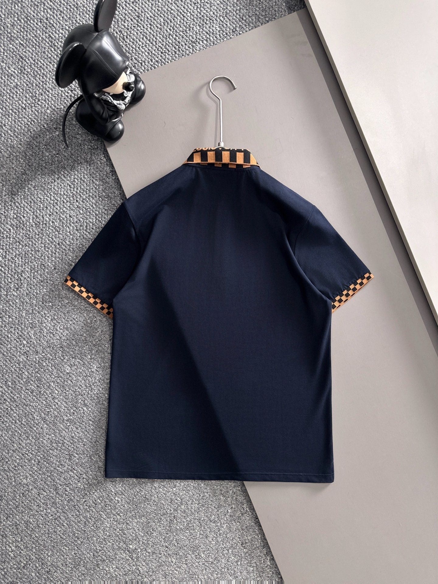 260511 New high-quality embroidered neckline jacquard patchwork design Polo shirt