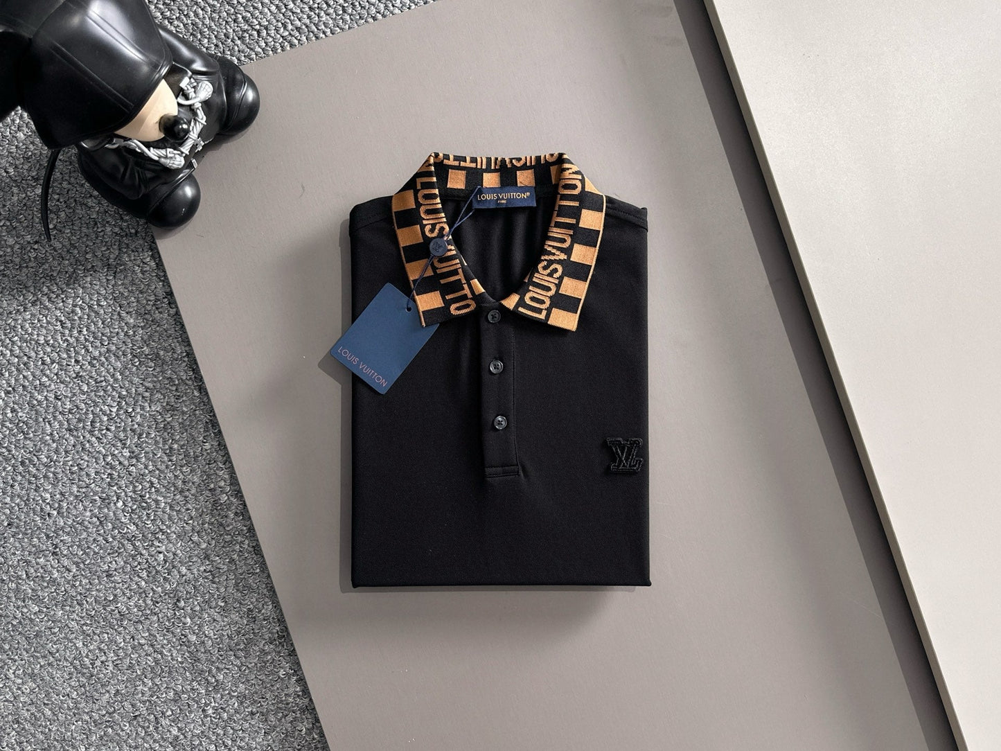 260511 New high-quality embroidered neckline jacquard patchwork design Polo shirt