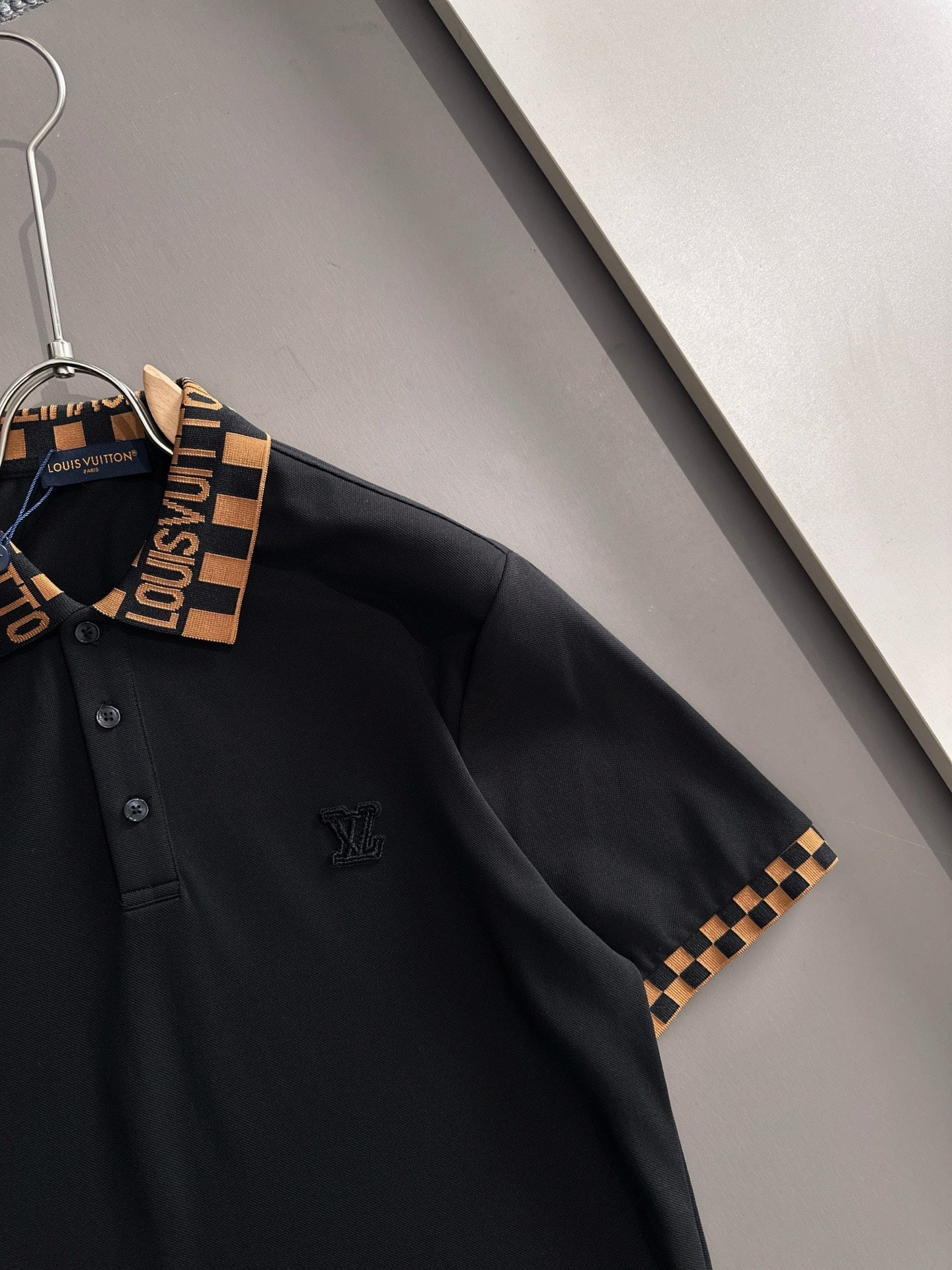 260511 New high-quality embroidered neckline jacquard patchwork design Polo shirt