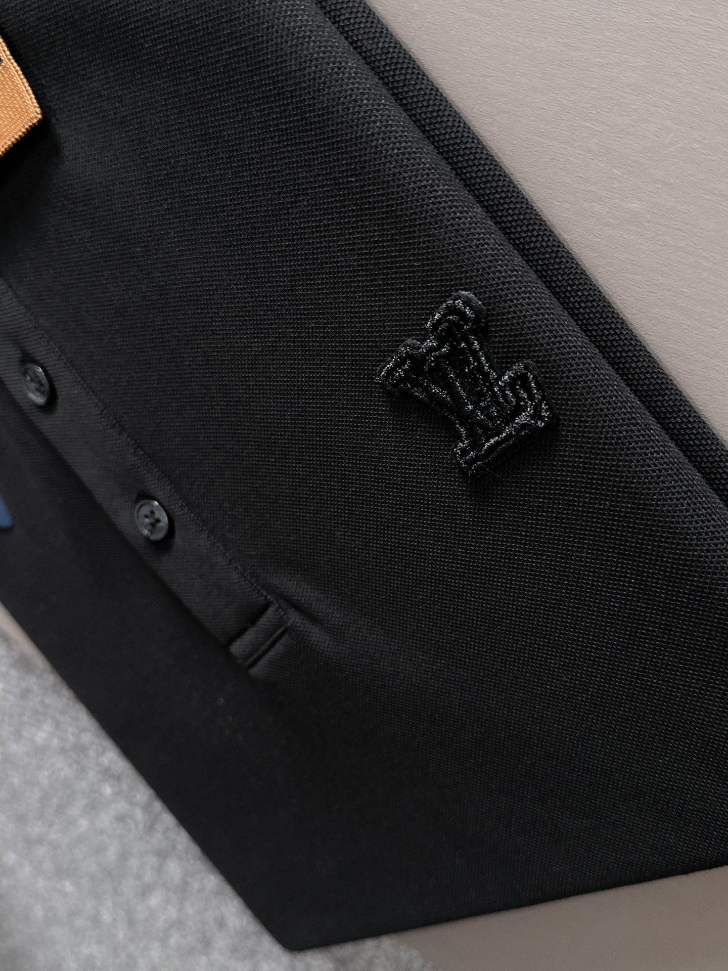 260511 New high-quality embroidered neckline jacquard patchwork design Polo shirt
