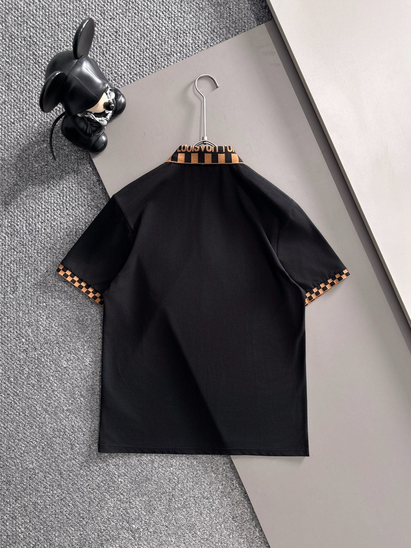 260511 New high-quality embroidered neckline jacquard patchwork design Polo shirt