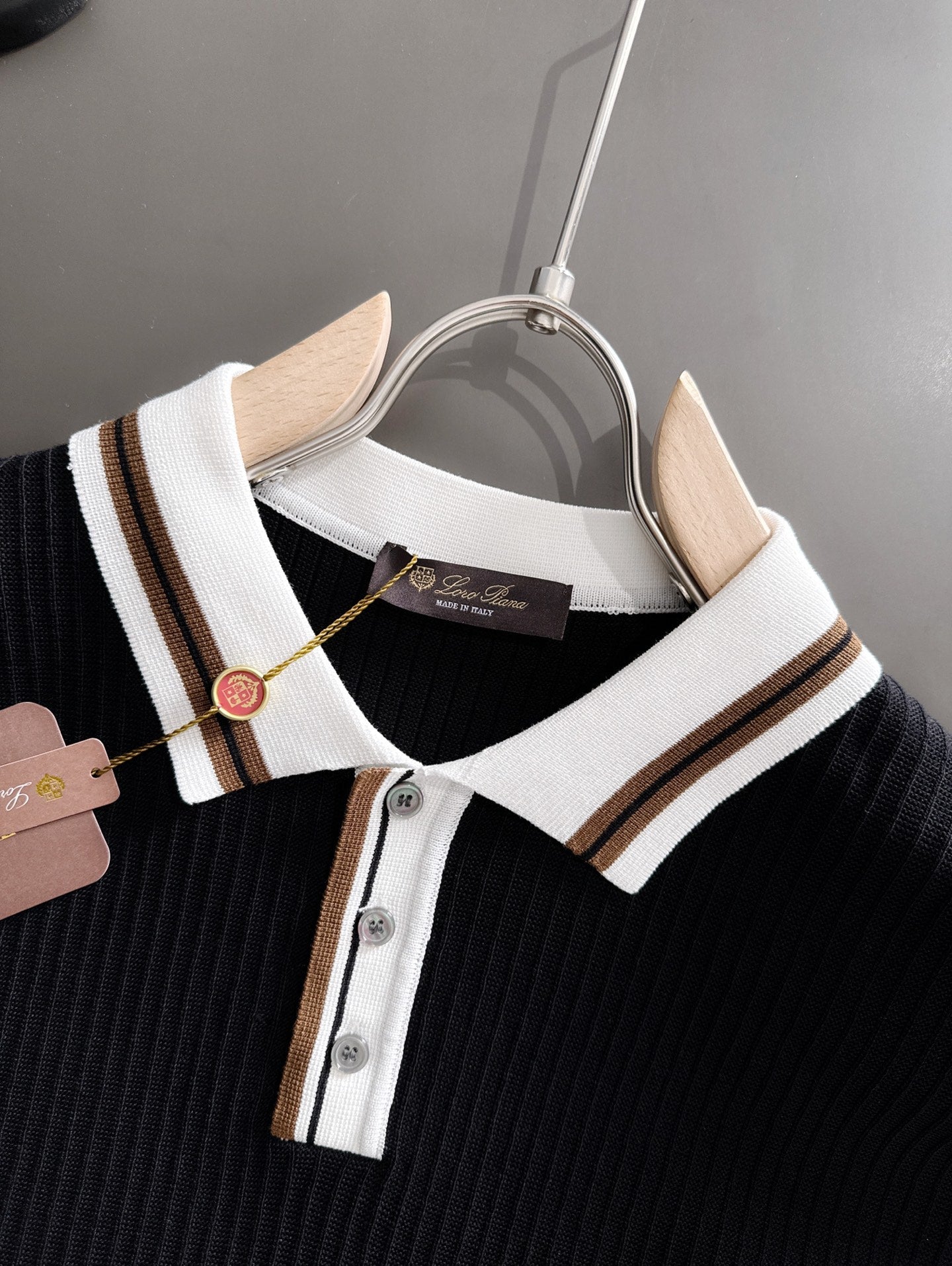 260511 New high-quality combed cotton yarn interwoven collar-neck knitted POLO