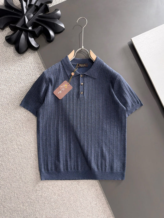 260511 New high-quality combed cotton yarn knitted polo shirt