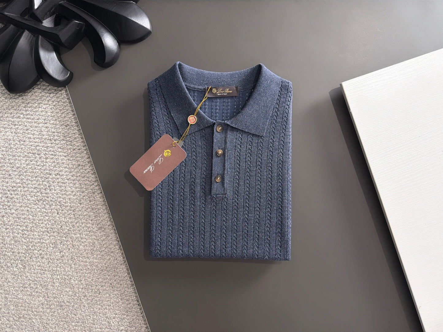 260511 New high-quality combed cotton yarn knitted polo shirt