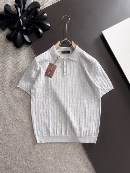 260511 New high-quality combed cotton yarn knitted polo shirt
