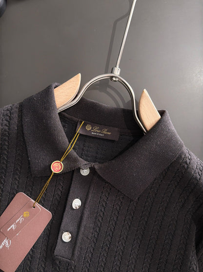 260511 New high-quality combed cotton yarn knitted polo shirt