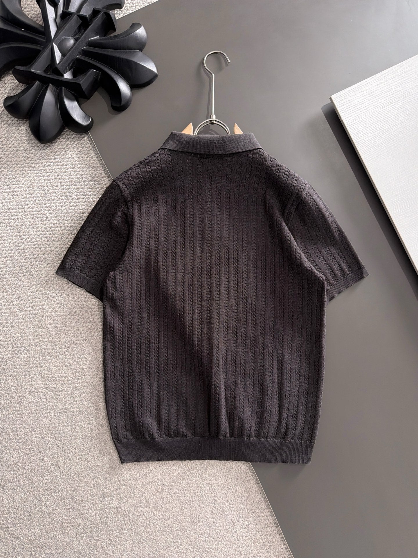 260511 New high-quality combed cotton yarn knitted polo shirt