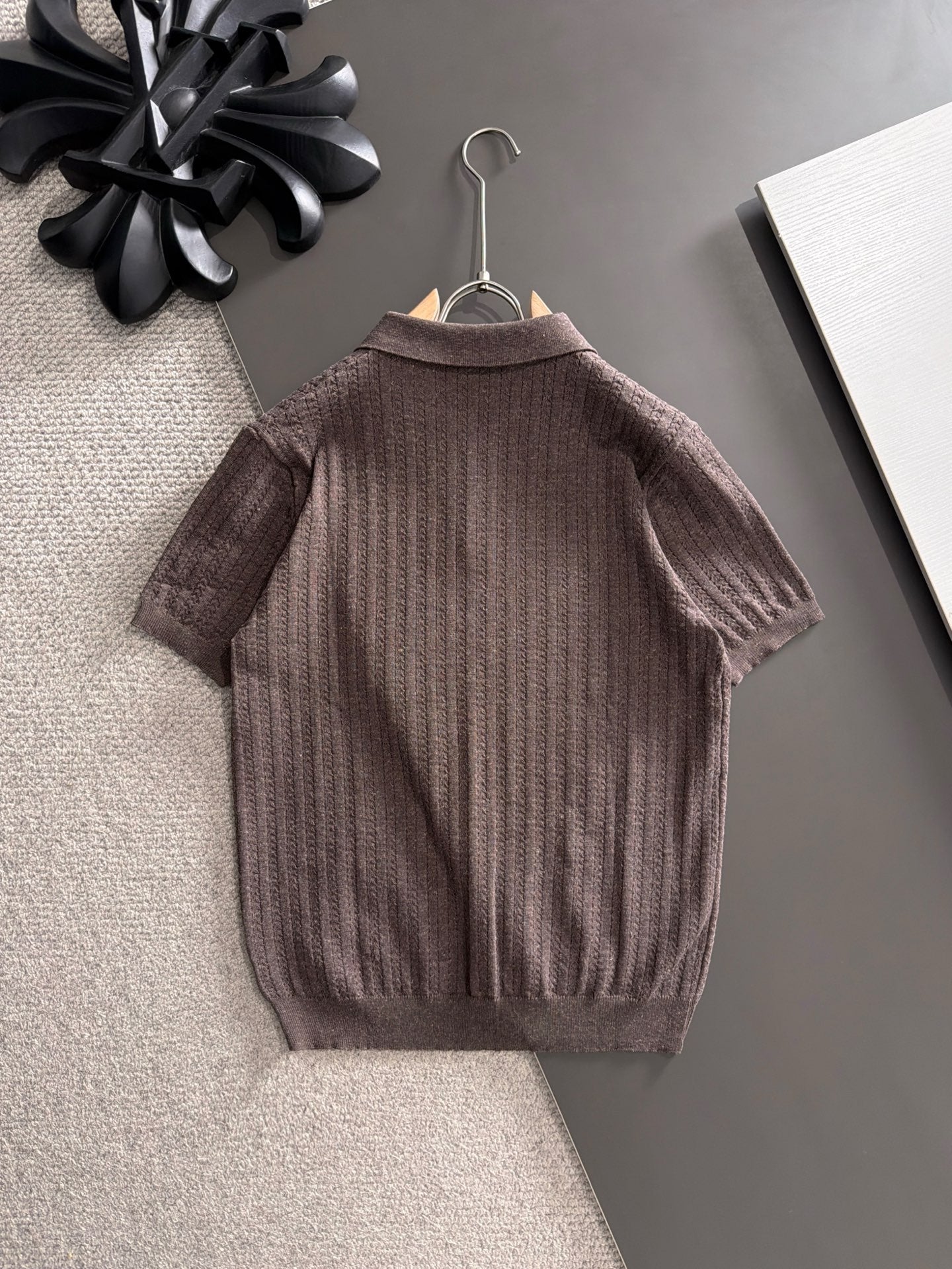 260511 New high-quality combed cotton yarn knitted polo shirt