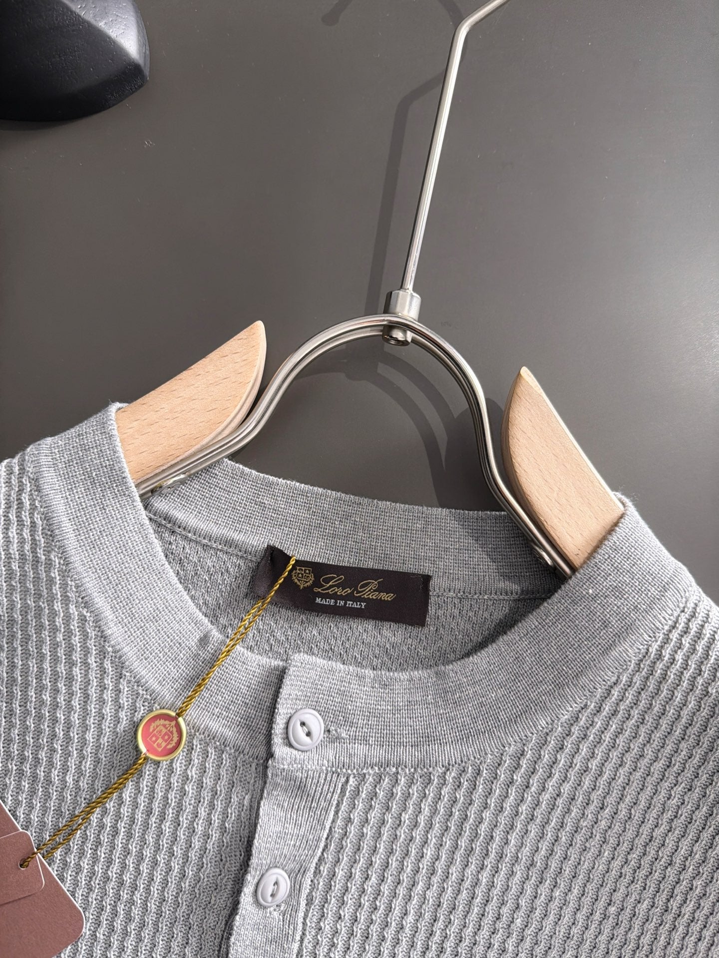 260511 New high-quality combed cotton yarn button-down knitted T-shirt