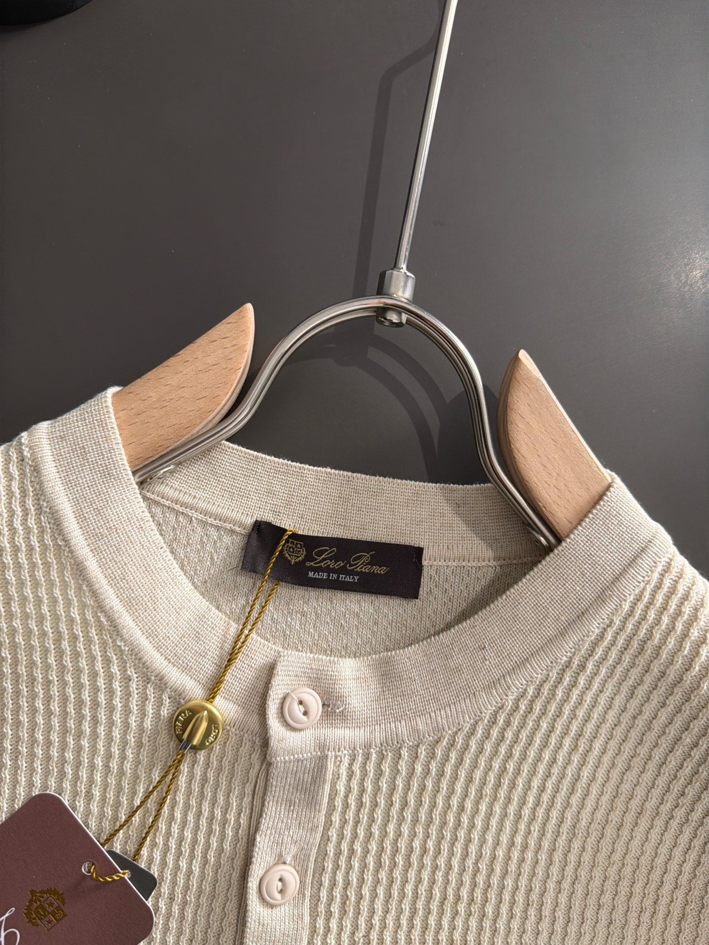 260511 New high-quality combed cotton yarn button-down knitted T-shirt