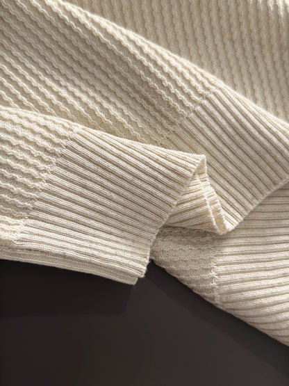 260511 New high-quality combed cotton yarn button-down knitted T-shirt