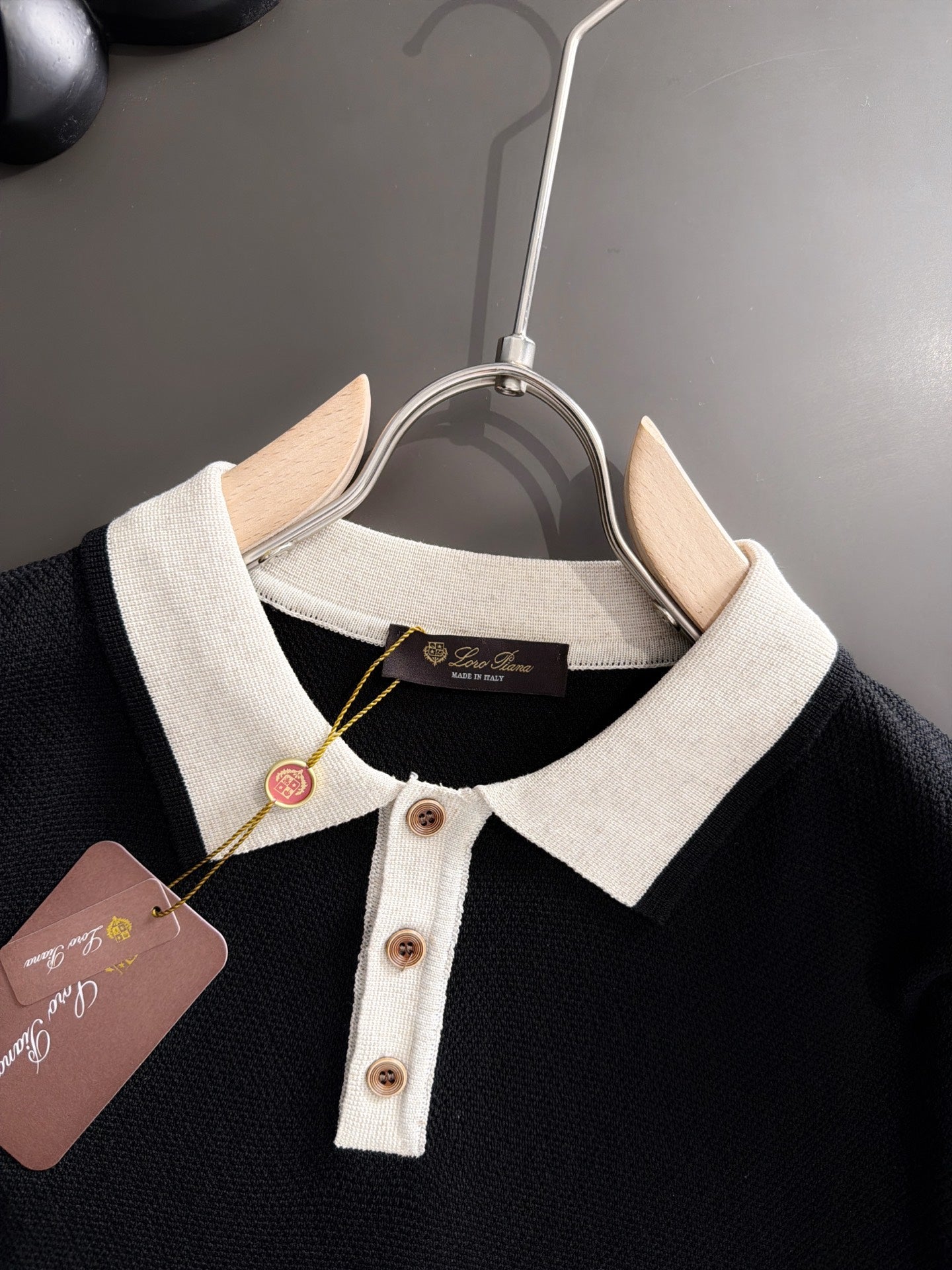 260511 New high-quality combed cotton yarn neckpiece stitched knitted polo shirt