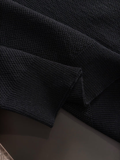 260511 New high-quality combed cotton yarn neckpiece stitched knitted polo shirt