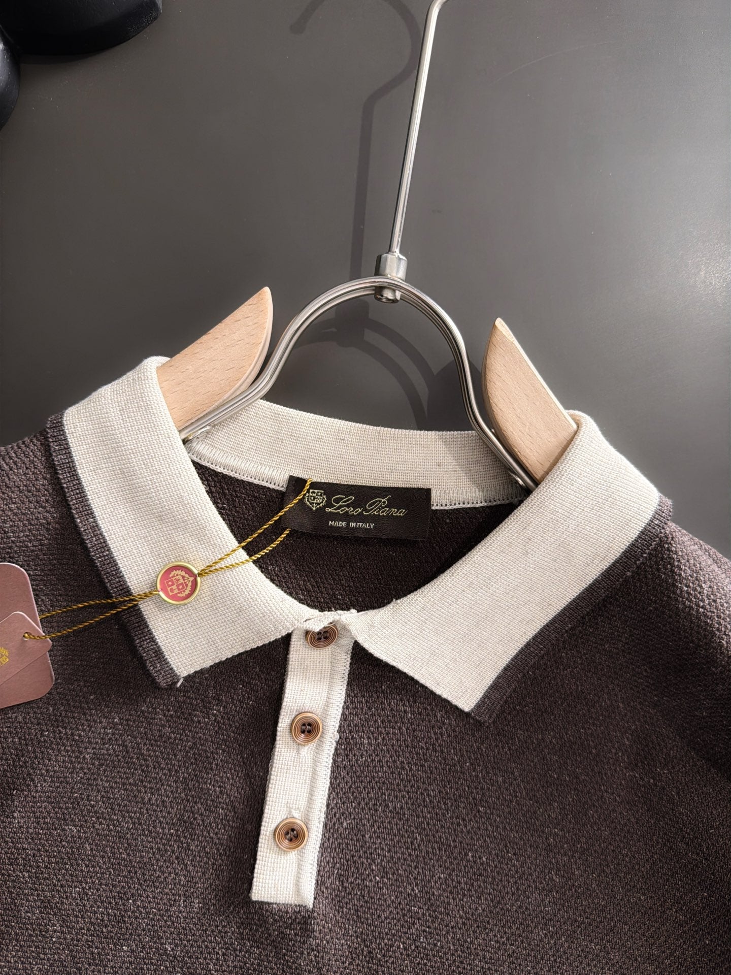 260511 New high-quality combed cotton yarn neckpiece stitched knitted polo shirt