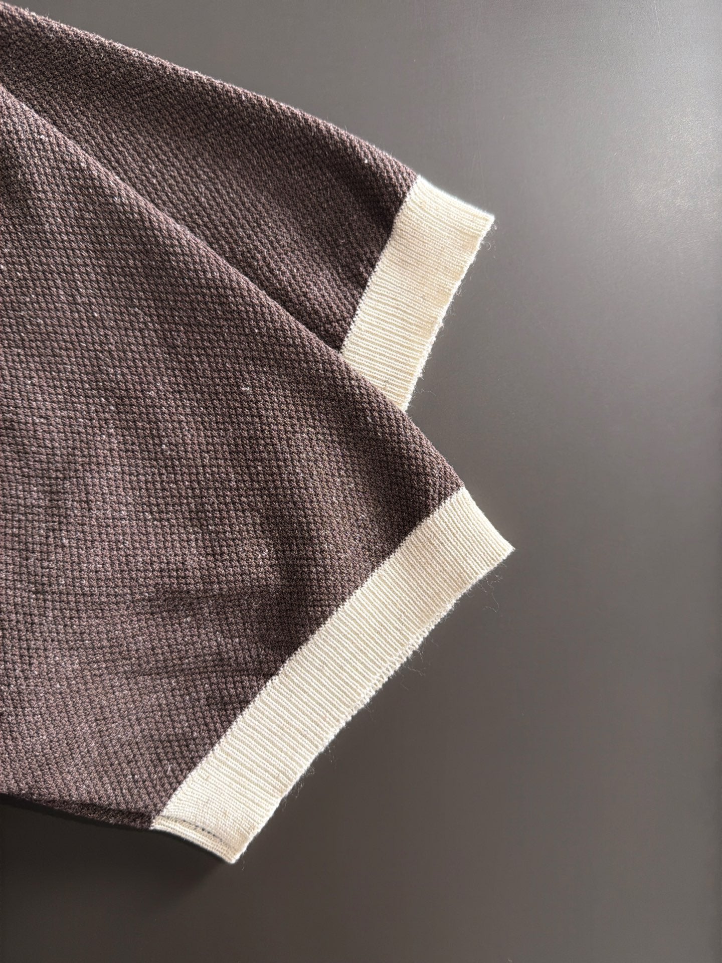 260511 New high-quality combed cotton yarn neckpiece stitched knitted polo shirt
