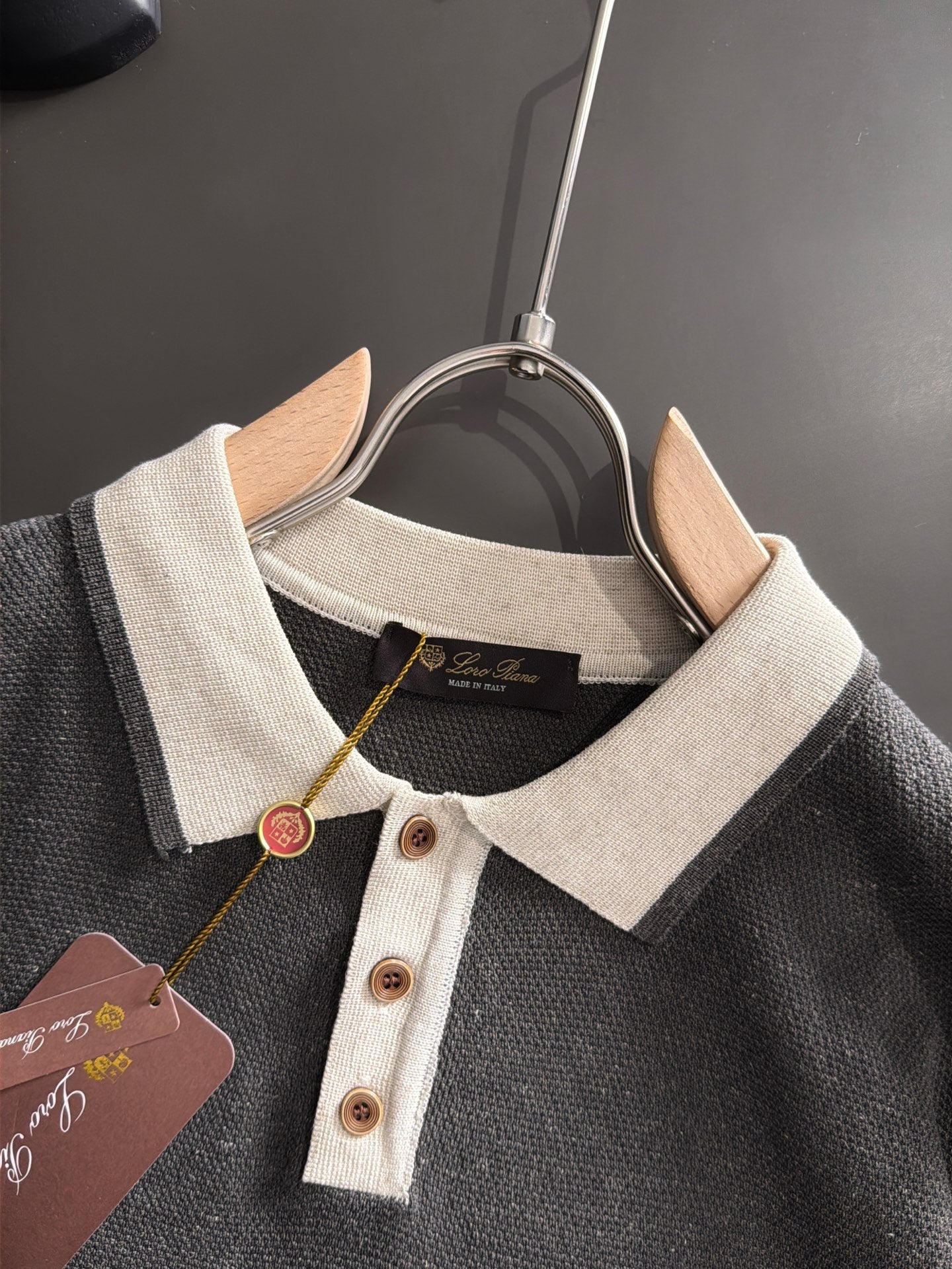 260511 New high-quality combed cotton yarn neckpiece stitched knitted polo shirt
