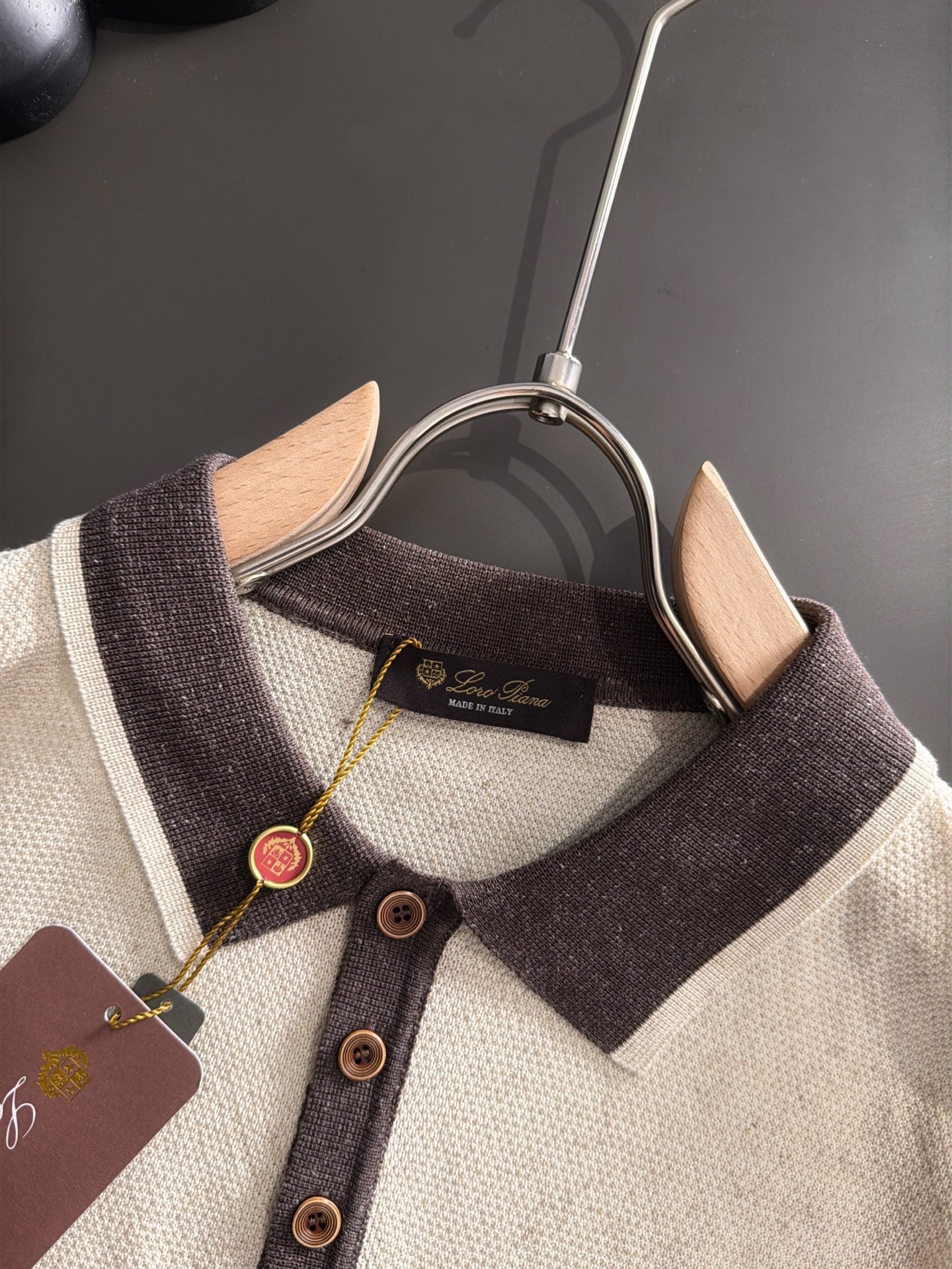260511 New high-quality combed cotton yarn neckpiece stitched knitted polo shirt