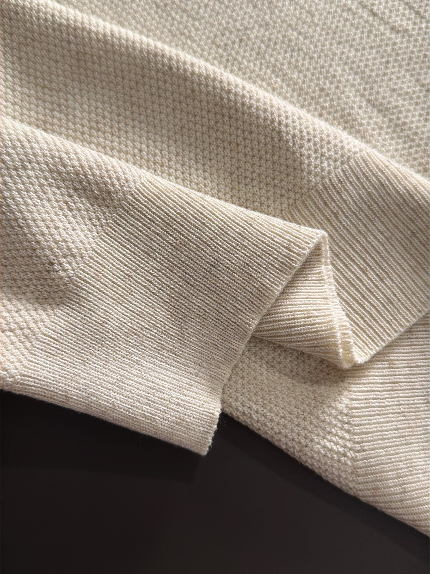260511 New high-quality combed cotton yarn neckpiece stitched knitted polo shirt
