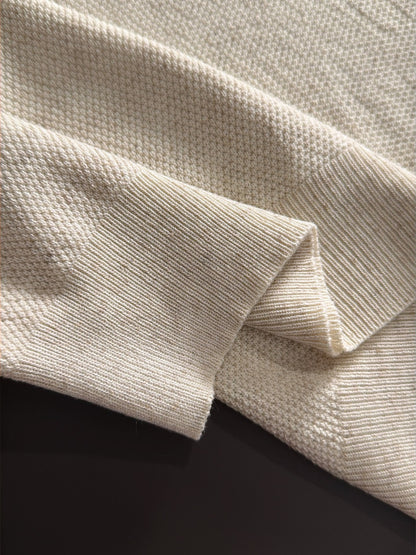 260511 New high-quality combed cotton yarn neckpiece stitched knitted polo shirt