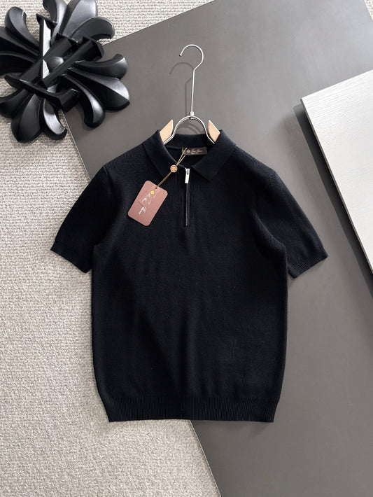 260511 New high-quality combed cotton yarn knitted polo shirt