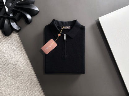 260511 New high-quality combed cotton yarn knitted polo shirt