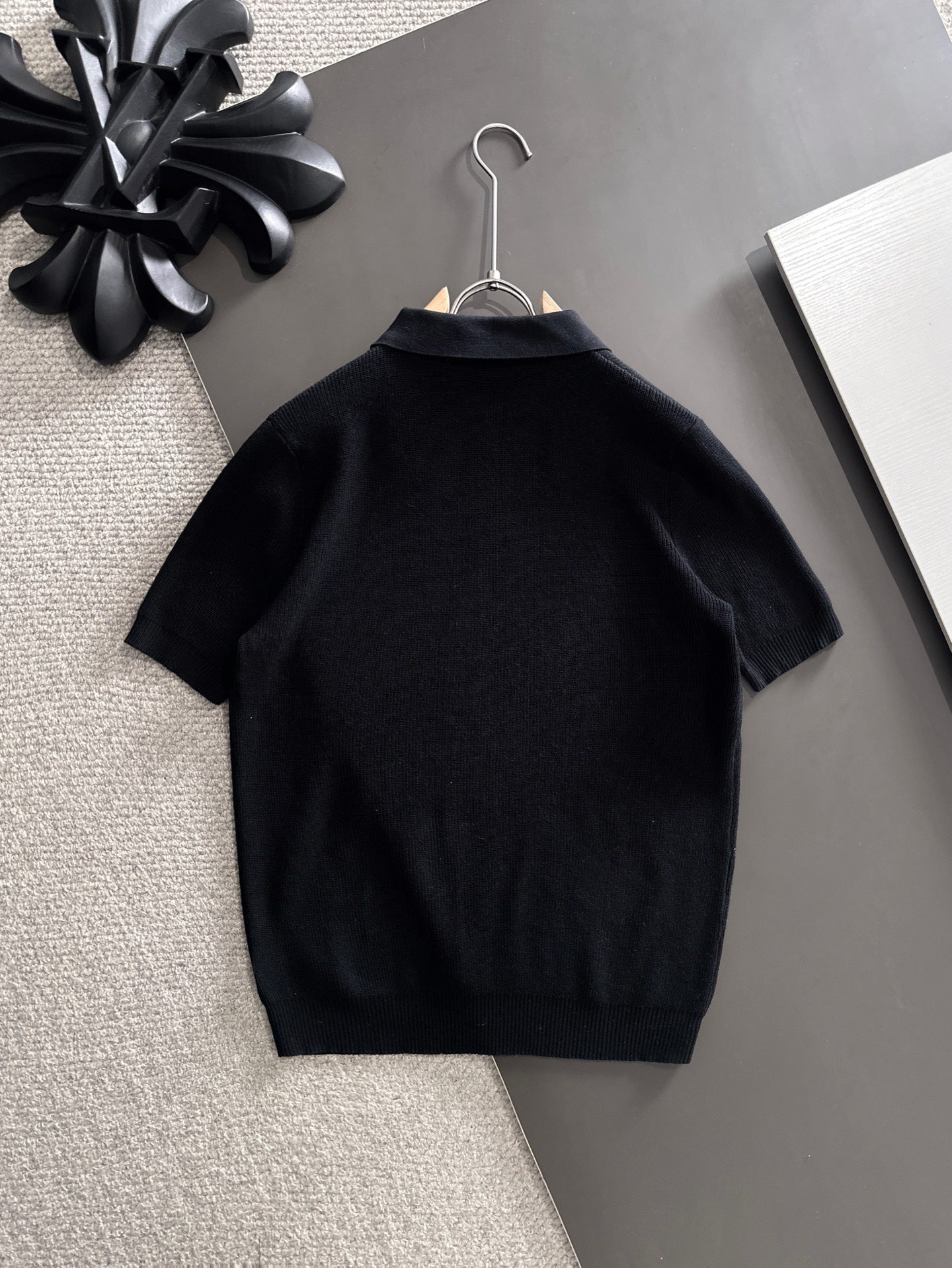 260511 New high-quality combed cotton yarn knitted polo shirt