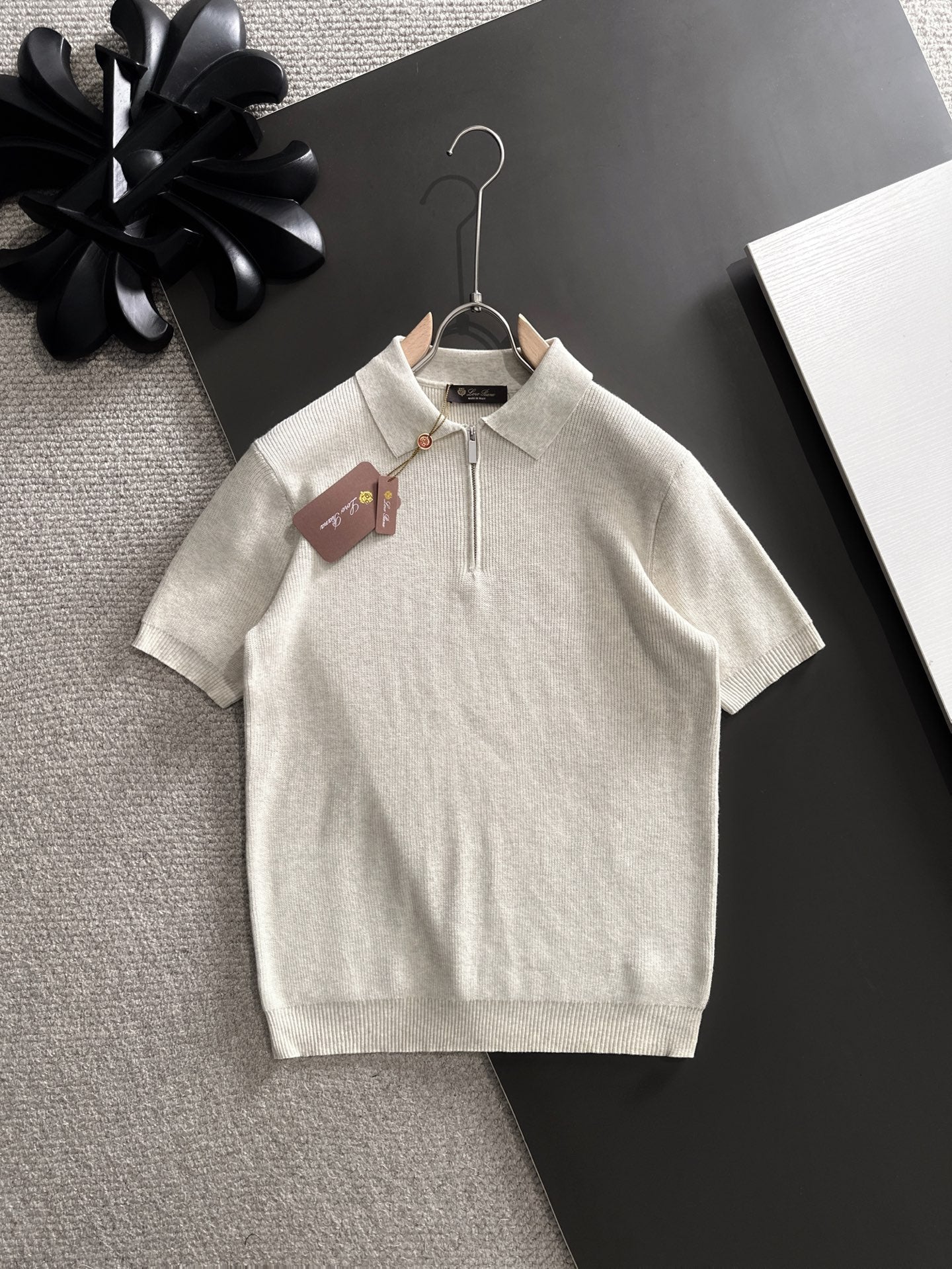 260511 New high-quality combed cotton yarn knitted polo shirt
