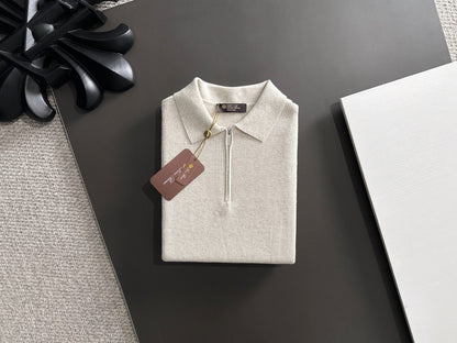 260511 New high-quality combed cotton yarn knitted polo shirt