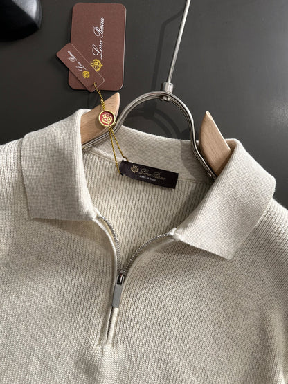 260511 New high-quality combed cotton yarn knitted polo shirt